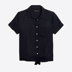 Tie front  Short Sleeve Shirt